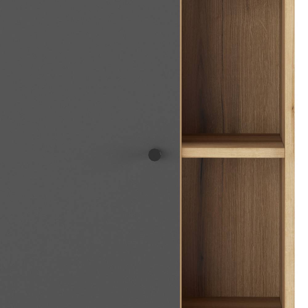 Breiter Bad-Midischrank in Grau - Niniana