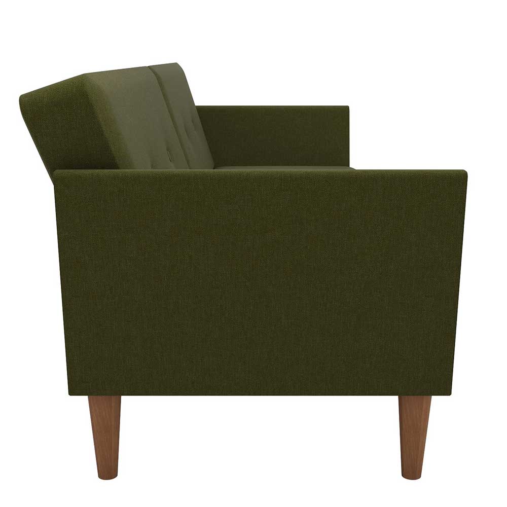 Sofa mit Bettfunktion in Oliv Grün - Limkel