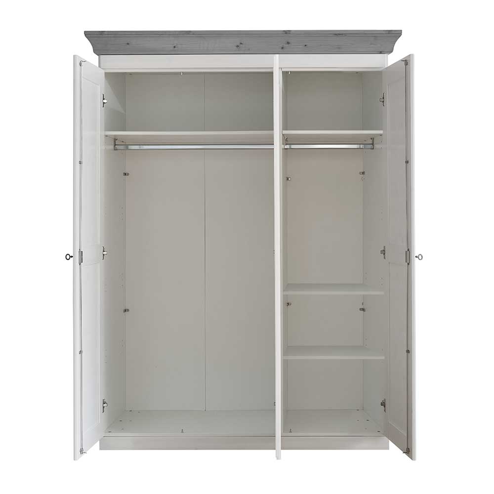 Modern Country Kleiderschrank zweifarbig - Caneon