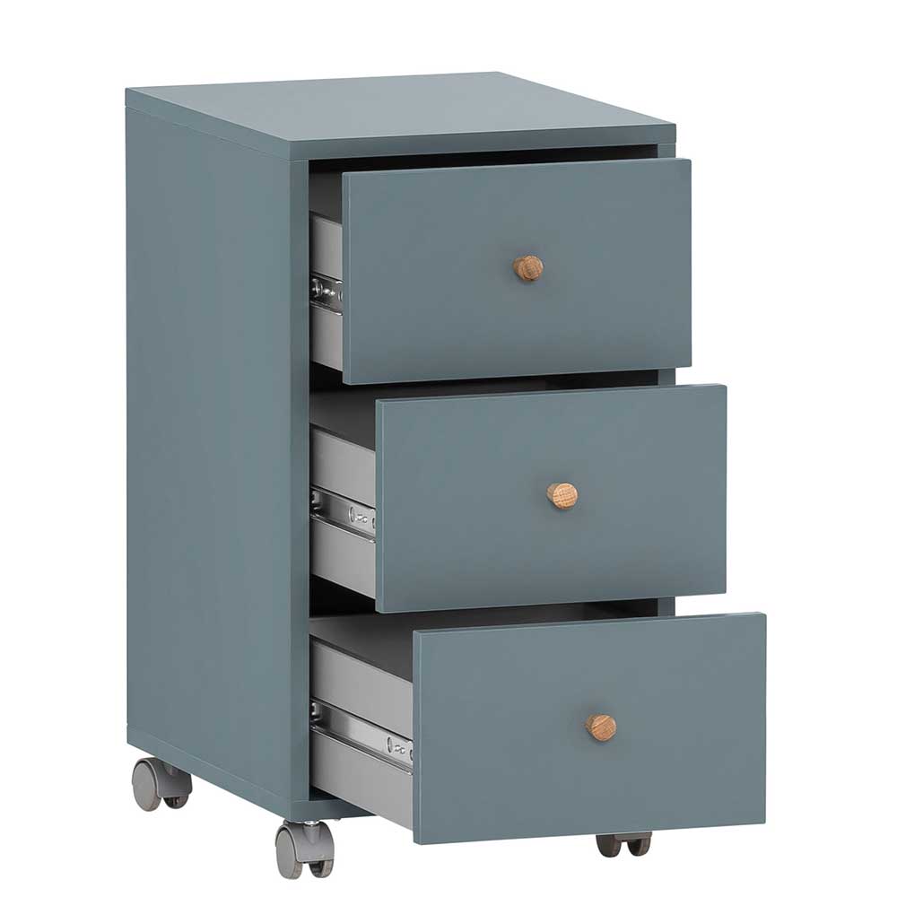 Schreibtisch Rollcontainer in Petrol - Baiamare