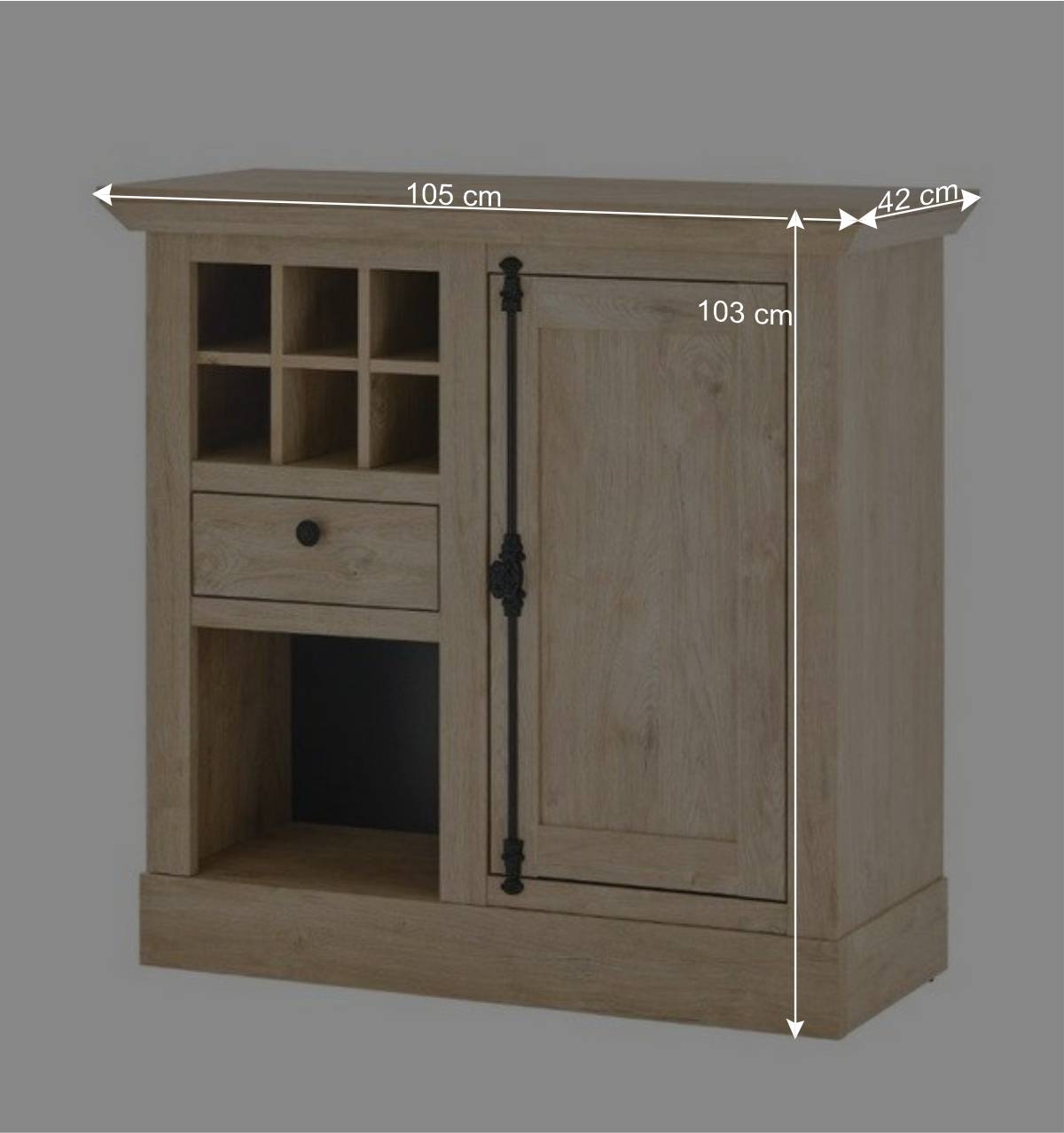 Wohnzimmer-Landhausmöbel Set - Hengas (vierteilig)