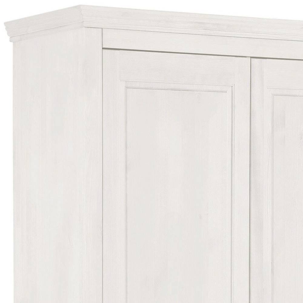 Weißer Kleiderschrank aus Kiefer Massivholz - Filippo