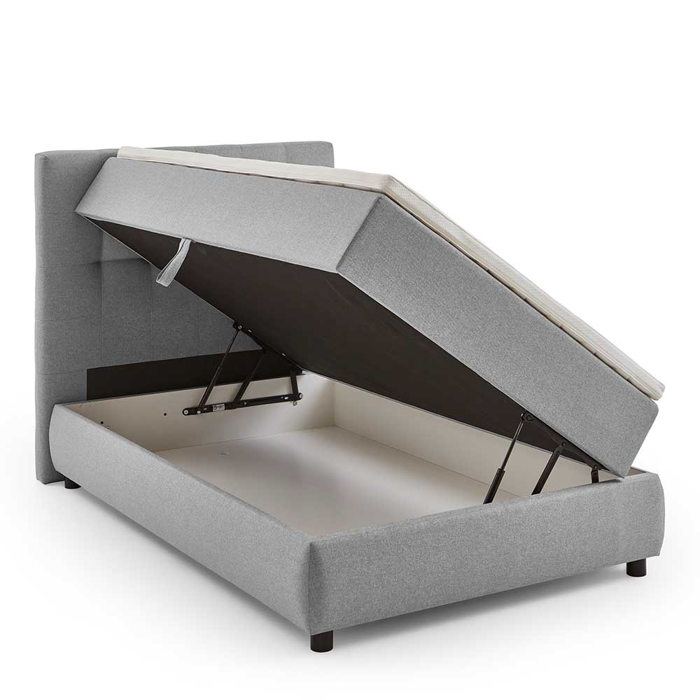 Graues Einzelbett komplett in 100x200 120x200 - Amore