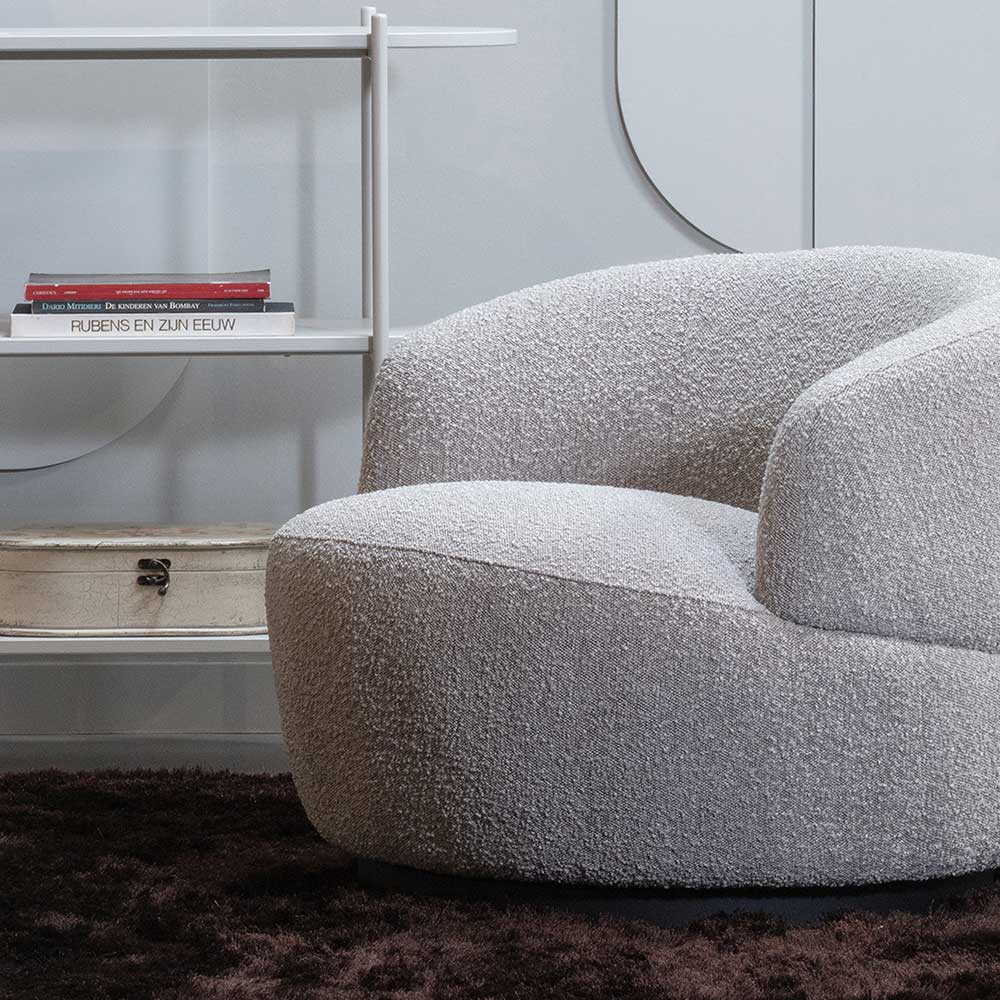 Drehbarer Polstersessel in rundem Design - Jacksons