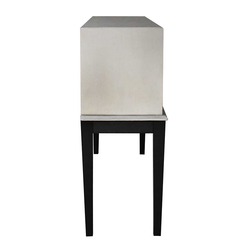 Design Konsolentisch in Silber & Schwarz - Formosa