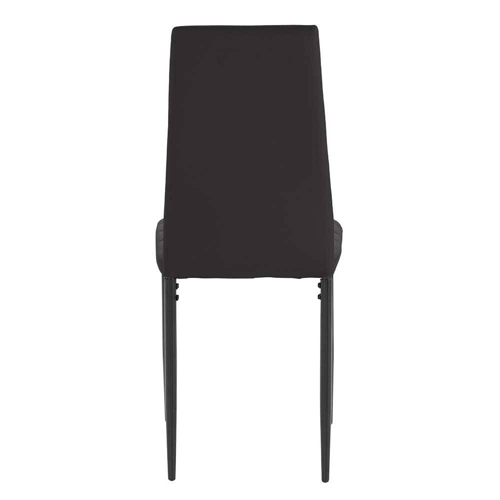 Kunstleder Polsterstühle mit hoher Lehne - Deonas (Set)