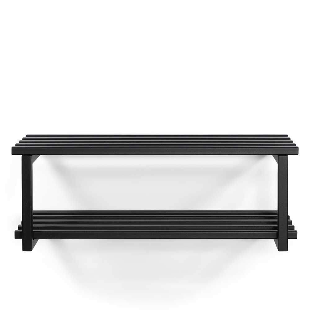 Schuhregal in Schwarz - pulverbeschichteter Stahl - Sanjo