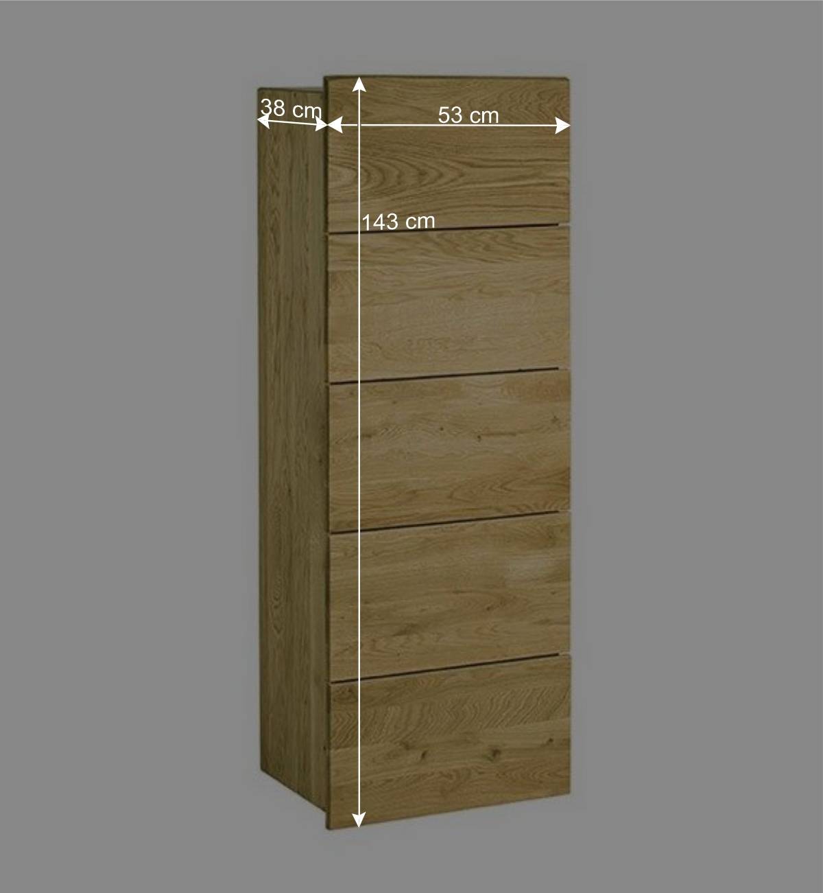 53x143 cm Eiche Kommode geölt - Avidora