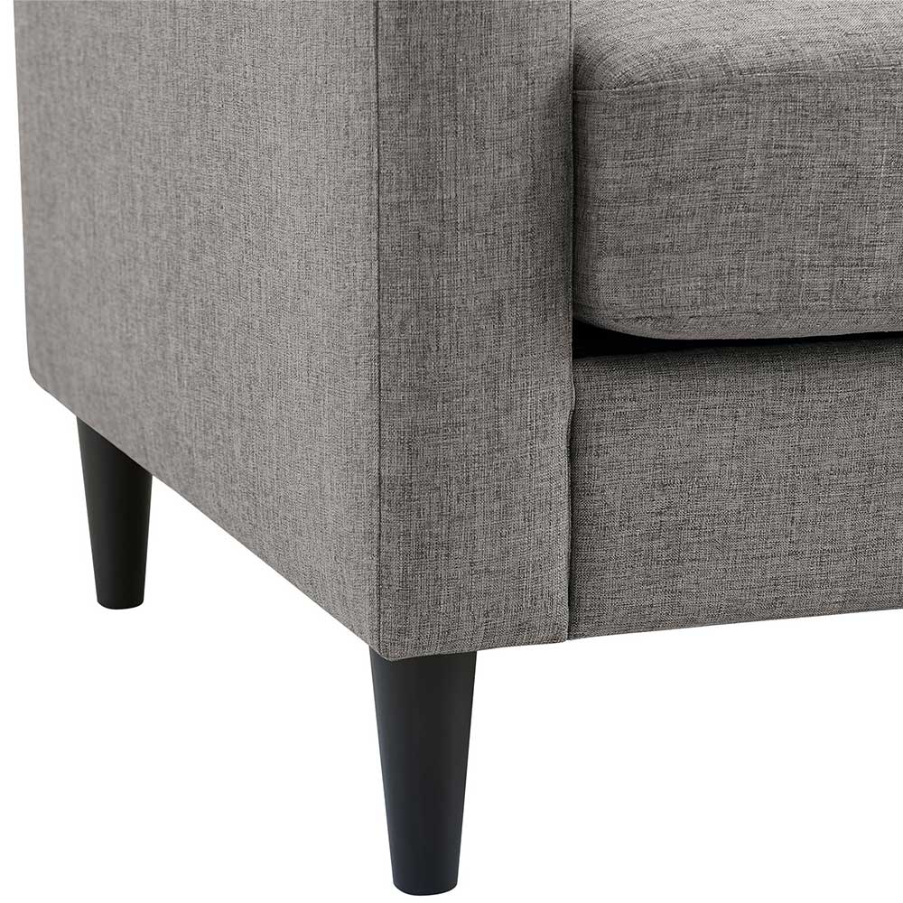 Zweisitzer Sofa in Hellgrau Stoffbezug - Katja