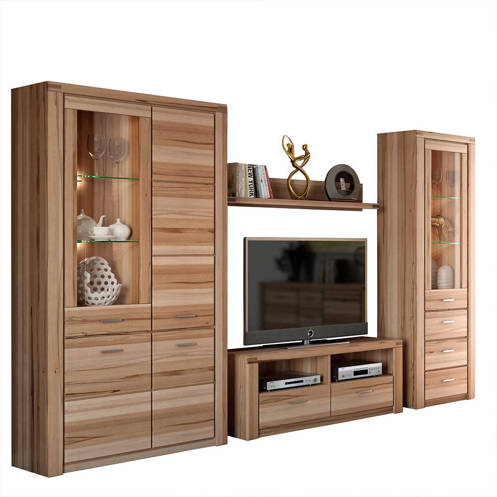 Stauraum Anbauwand aus Holz - Uhelia (vierteilig)