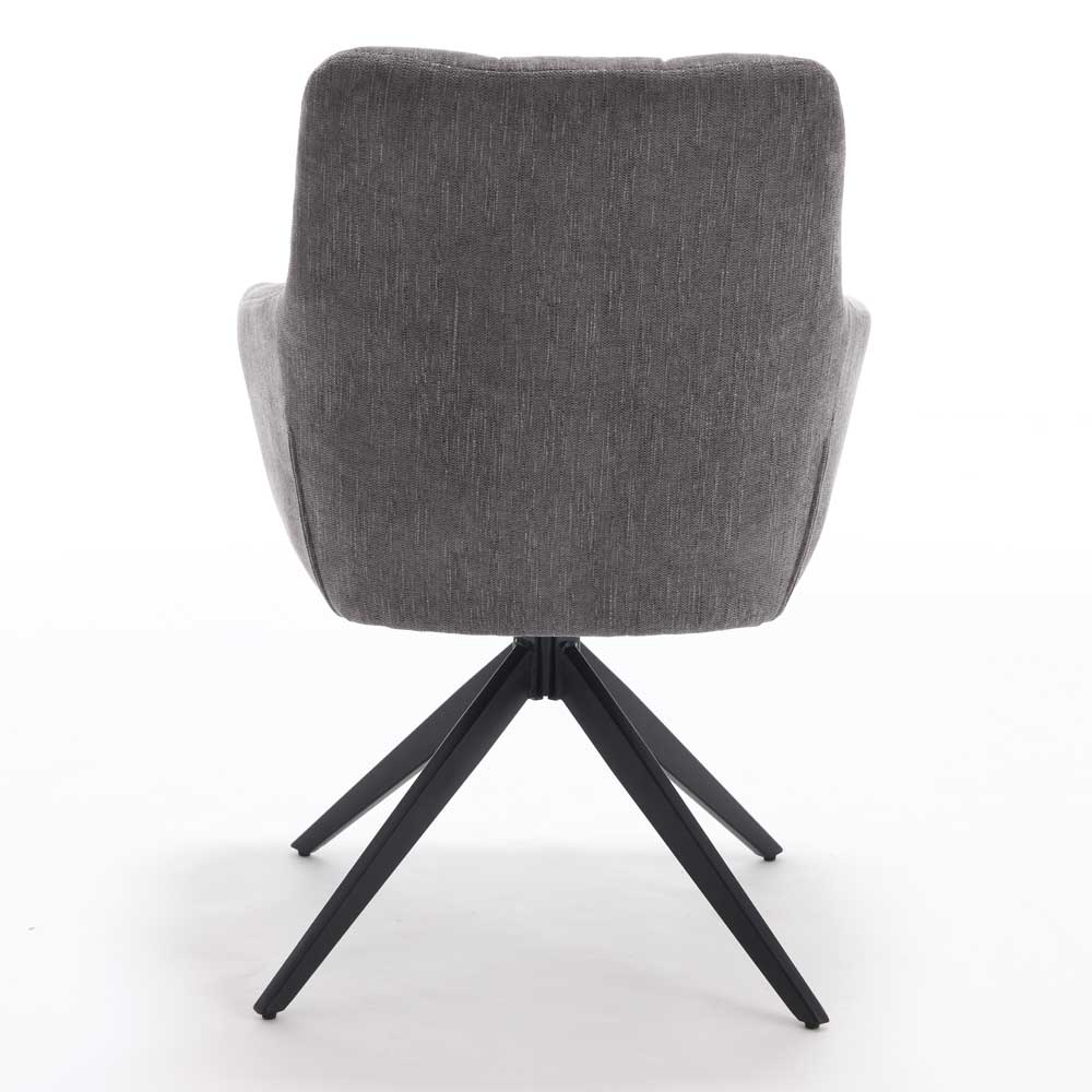 Esstischsessel in Grau Strukturstoff - Gicanta (2er Set)