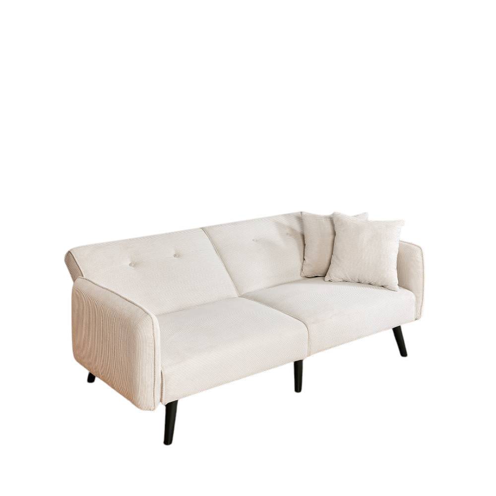 Schlafsofa in Offwhite Cord - Mailak