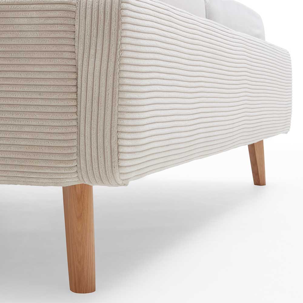 Cord Doppelbett in Beige - Assjan