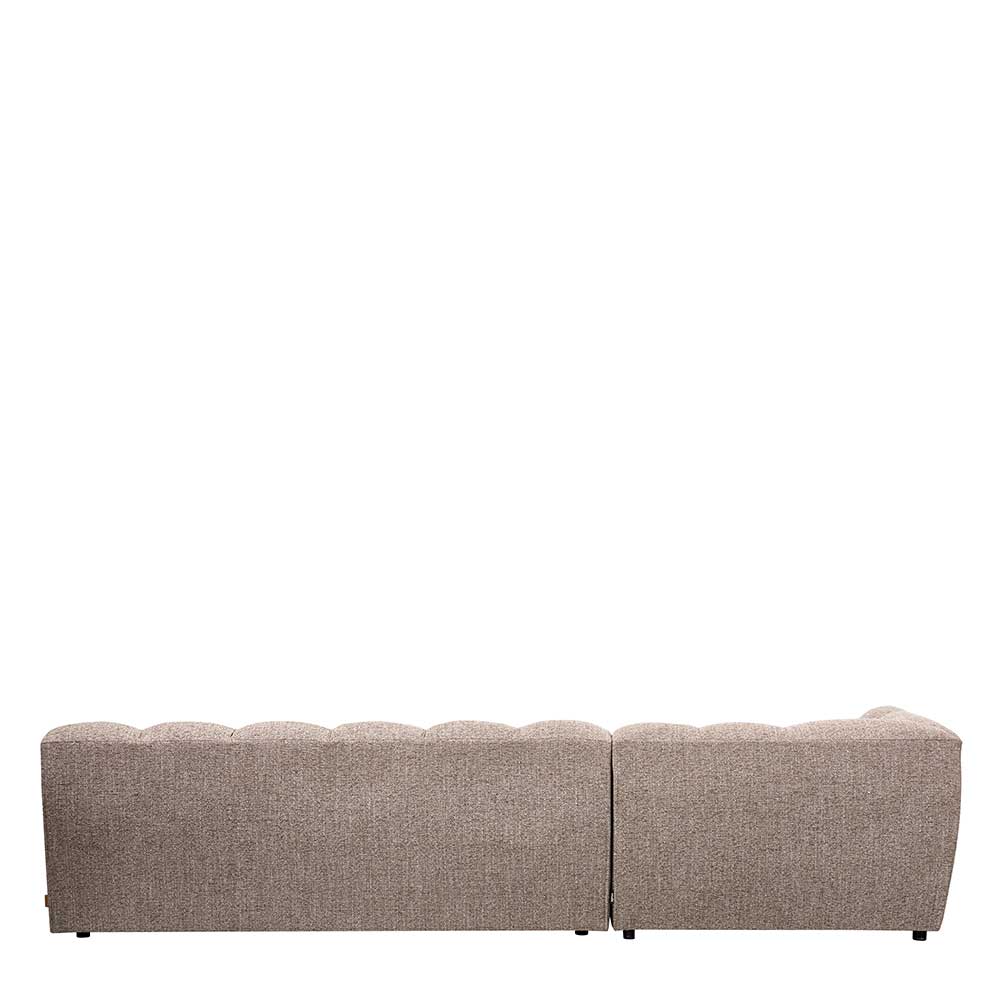 Scandi Ecksofa in Hellbraun meliert - Niklai