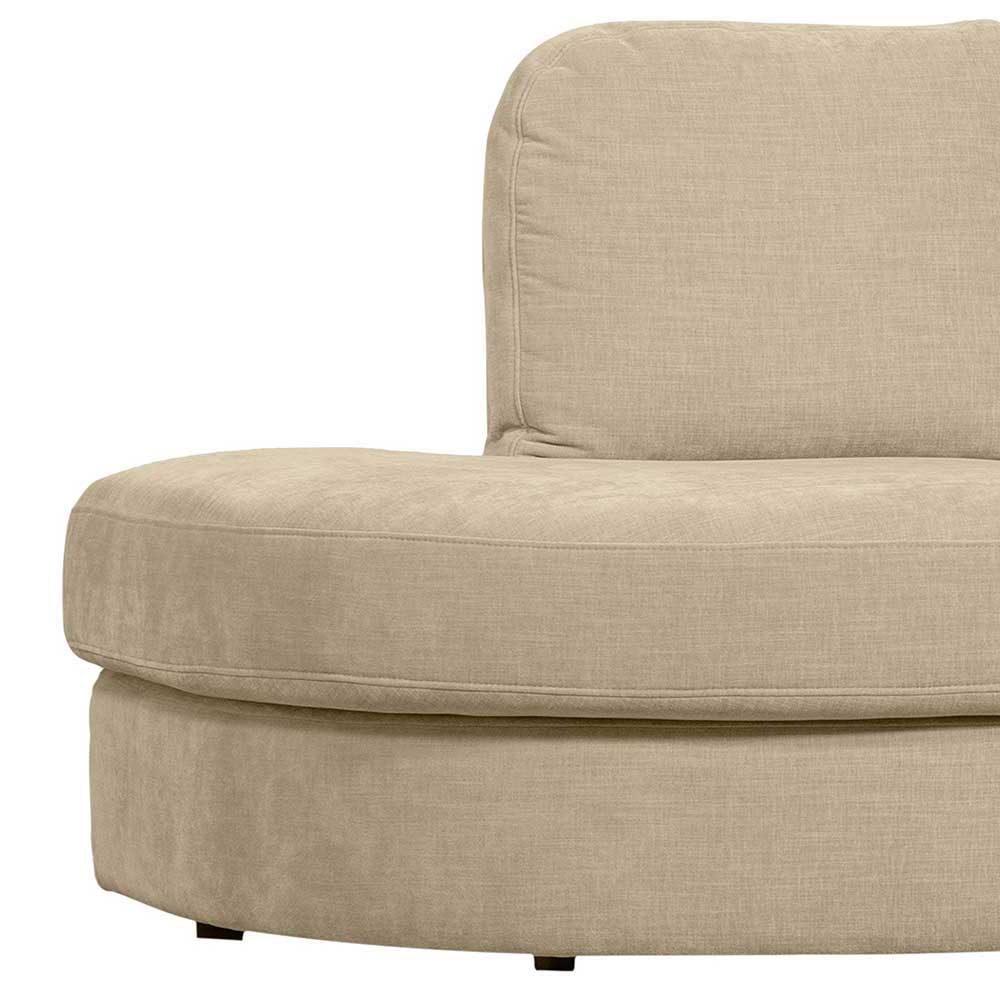 Wohnzimmercouch in Beige Stoffbezug - Alveria