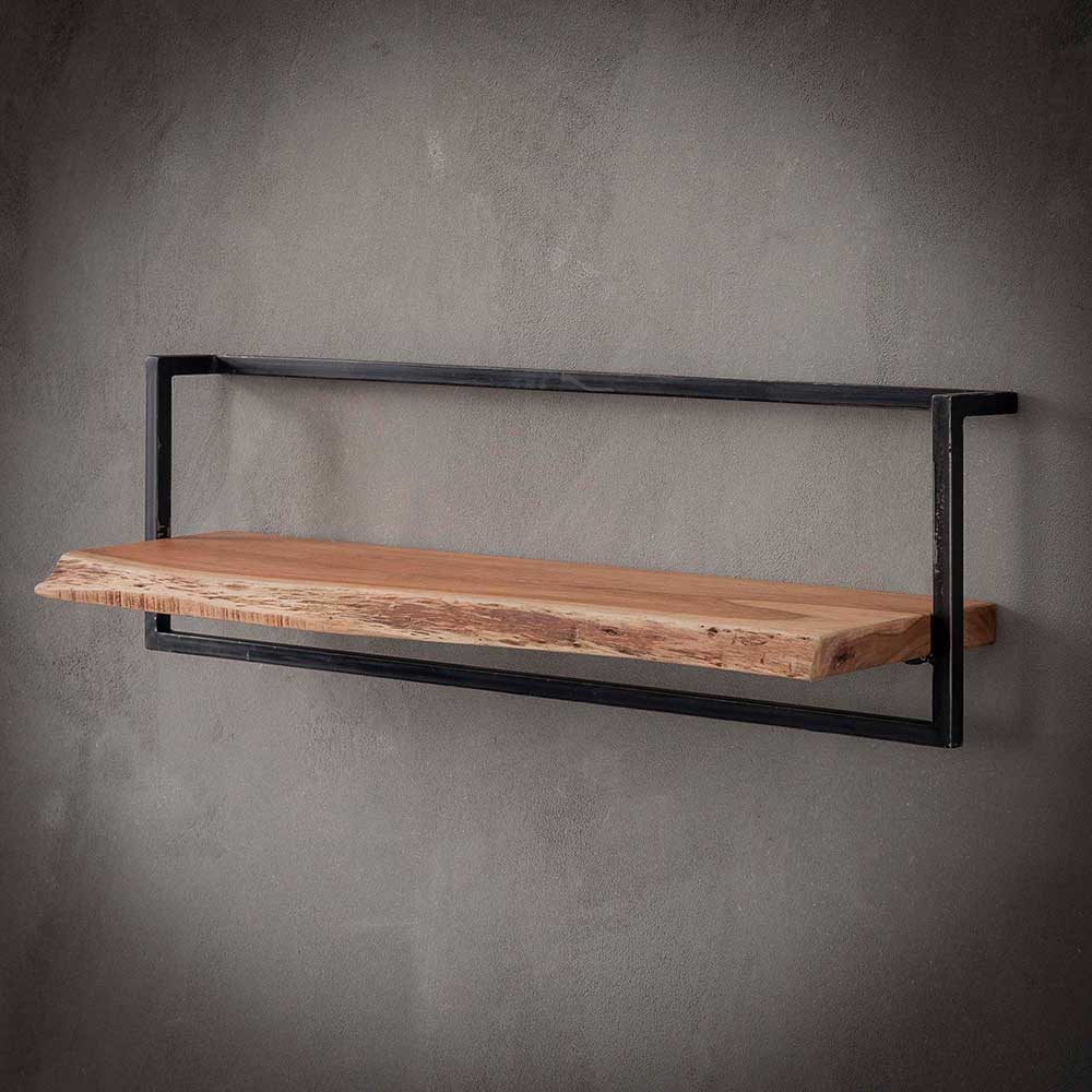 Hängendes Design Regal aus Holz & Stahl - Wenilema