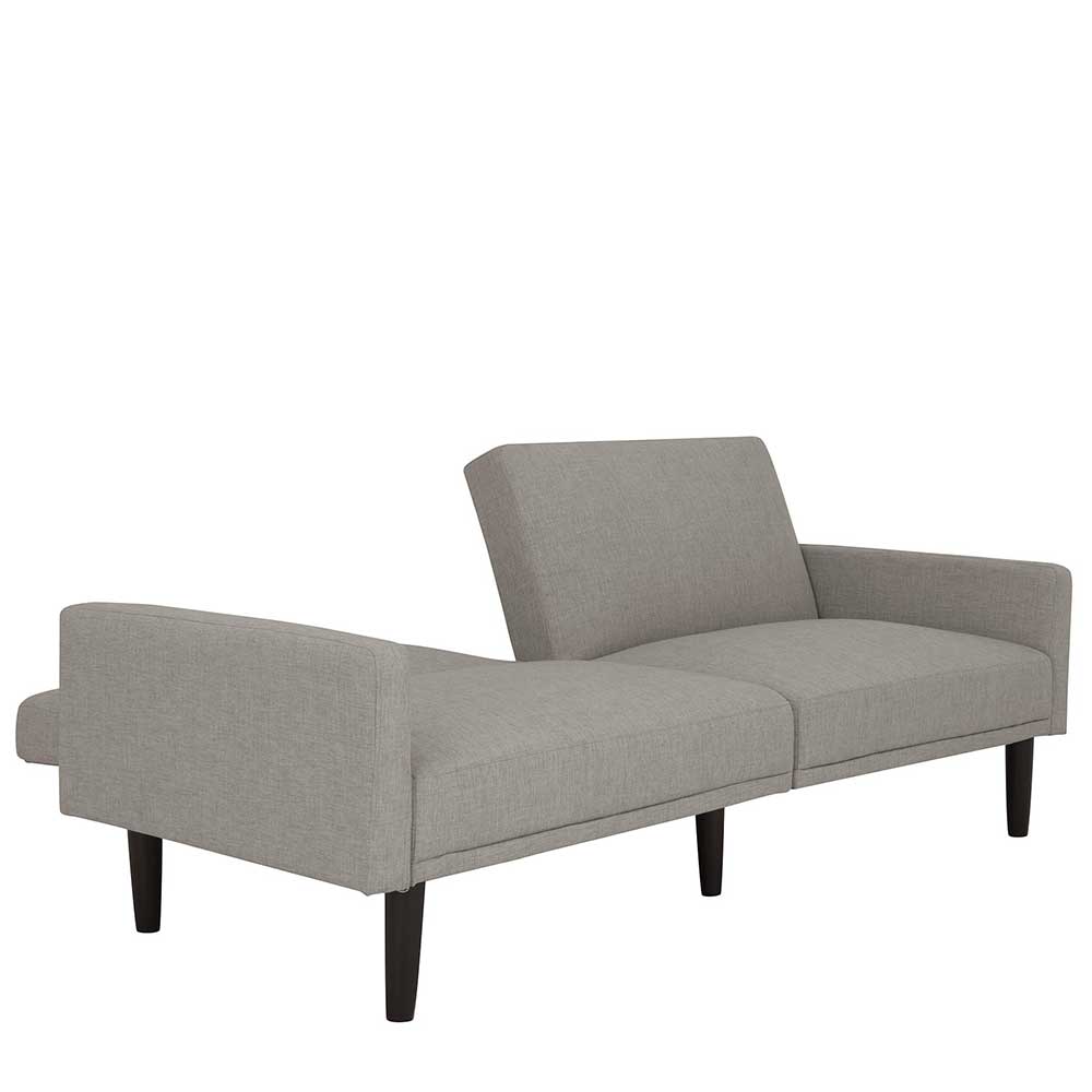 Dreisitzer Schlafcouch in Hellgrau Stoff - Zaparony