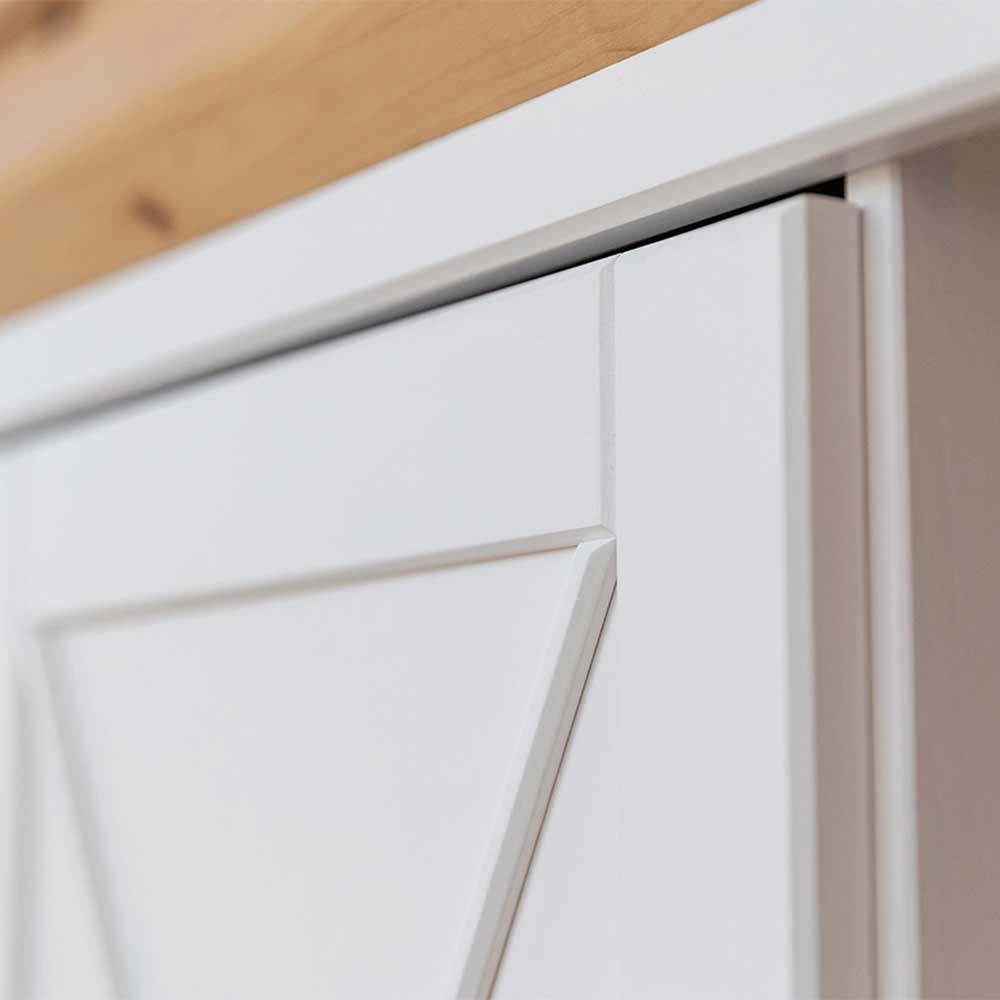 Landhaus Sideboard in Weiß & Natur Kiefer - Saluts