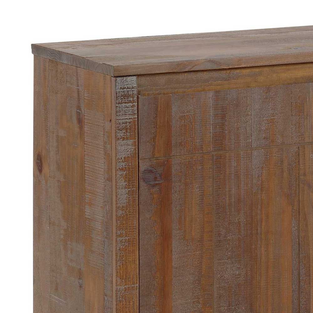 Design Kommode aus Kiefer Massivholz Dunkel - Lavagna