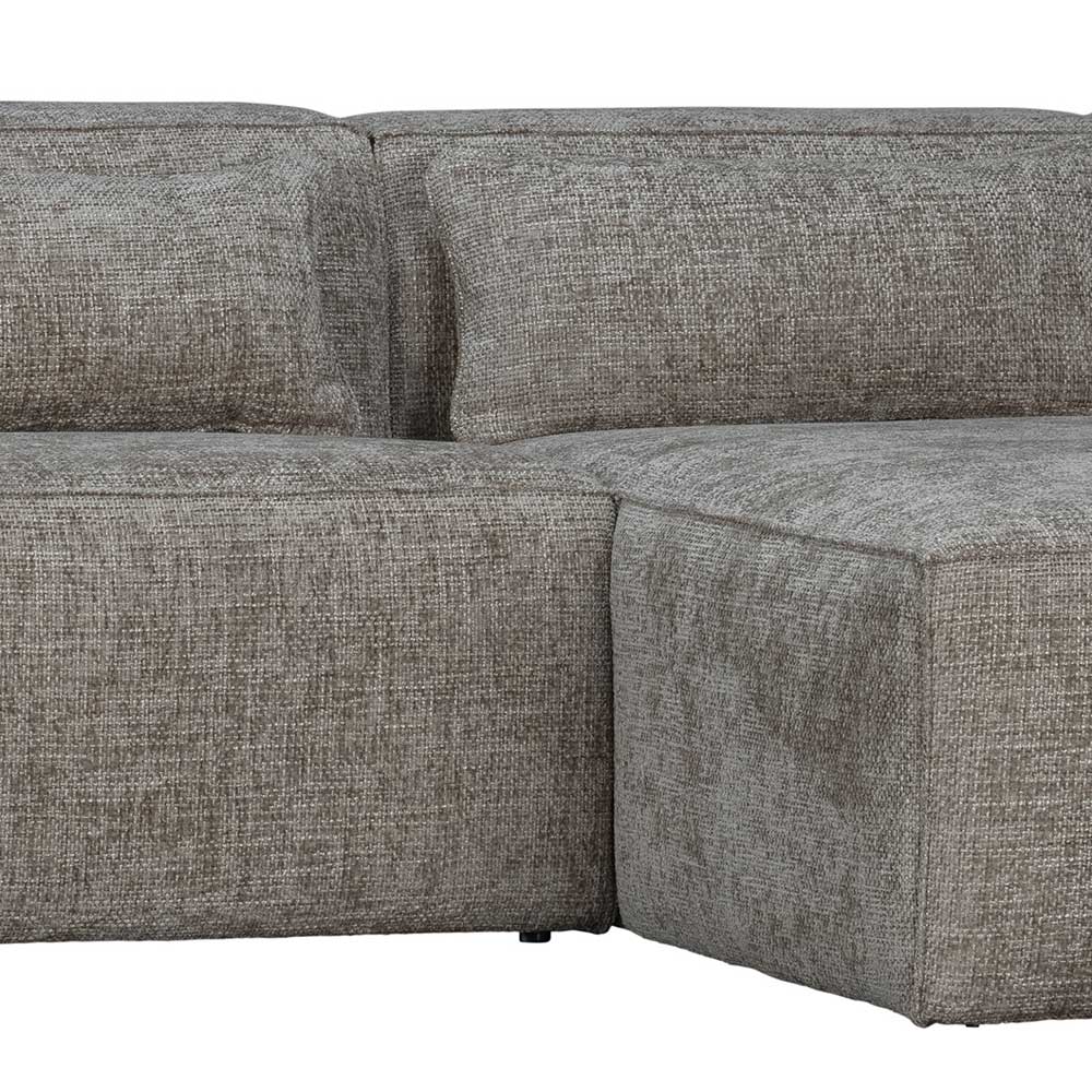 L-Sofa aus Stoff in Beigegrau - Babro