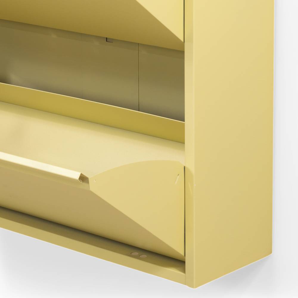 2-Klappen-Schuhschrank in Gelb - Rupicon