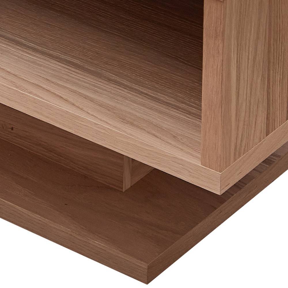 Holz Wohnzimmertisch mit offener Ablagefläche und mehrstufigem Design – Dritos