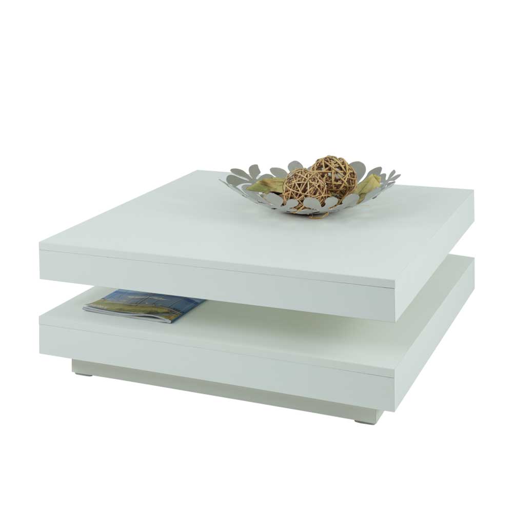 78x78cm Couchtisch mit drehbarer Platte - Venisago