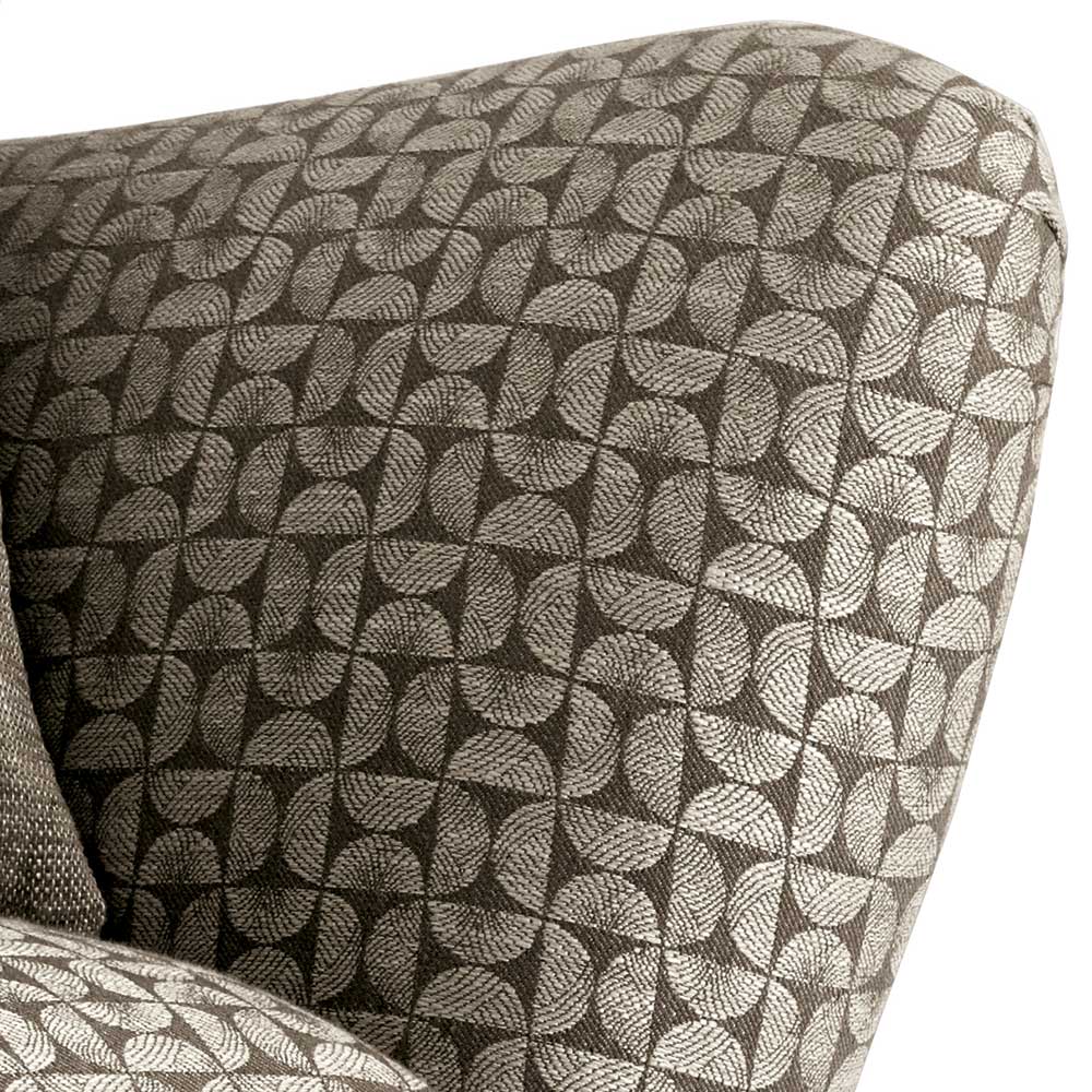 Retro Designsessel in Beige und Braun gemustert - Regiovs