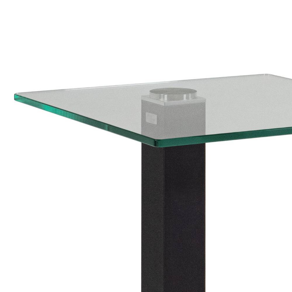 Design-Anstelltisch in Transparent & Silber - Pologian