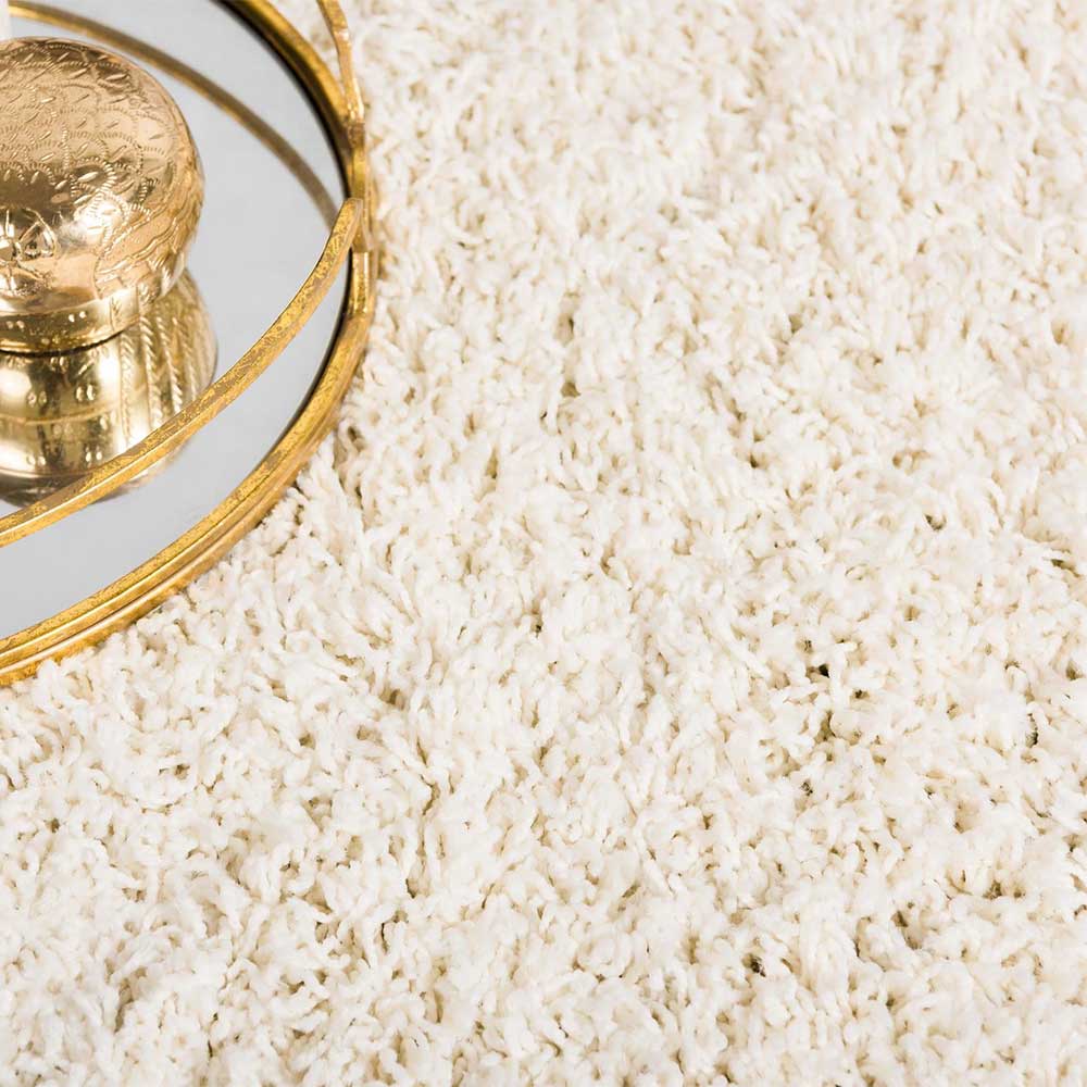 Teppich in Cremeweiß Hochflor - Ranica