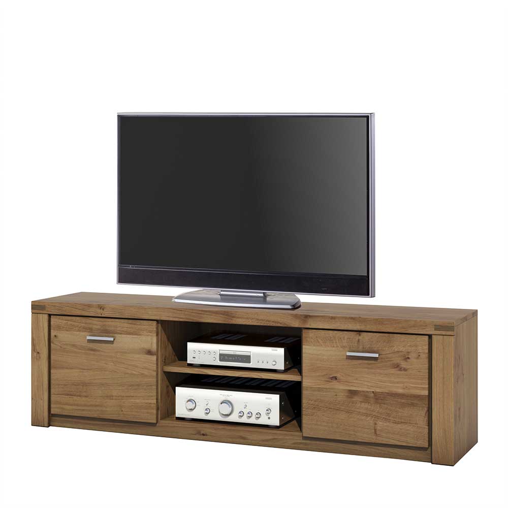 Holz Fernseher Unterschrank aus Wildeiche - Maila