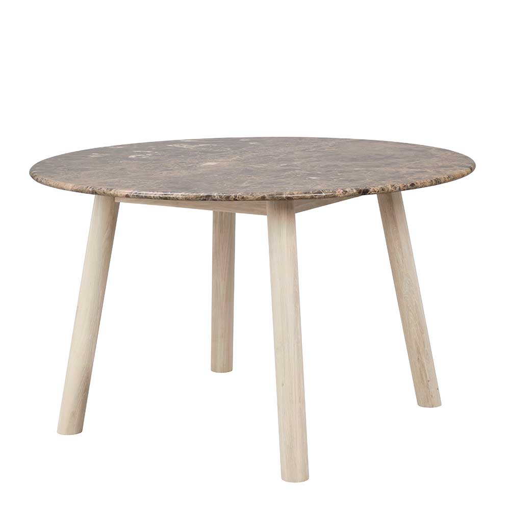 Runder Tisch mit Emperador Marmorplatte - Stacey