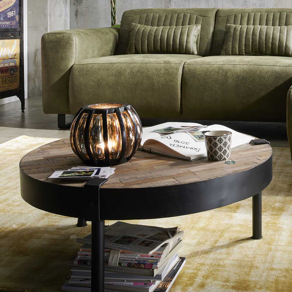 Couchtisch aus White Wash Teak Altholz - Teomata