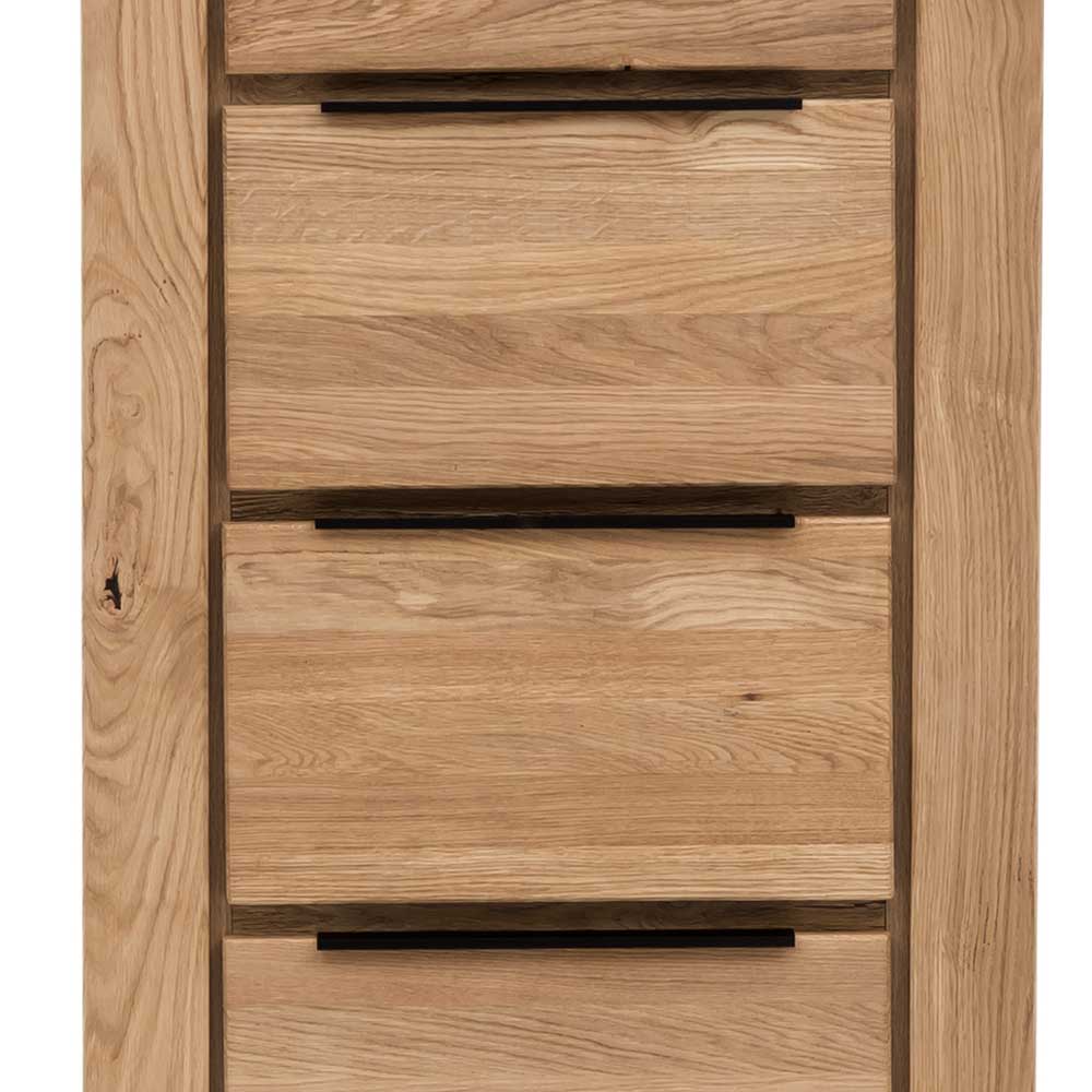 60x141x40 Hochkommode aus Eiche teilmassiv - Nelenia
