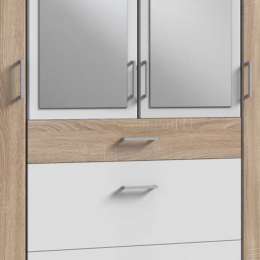 Kombi-Schlafzimmerschrank mit drei Schubladen - Coros