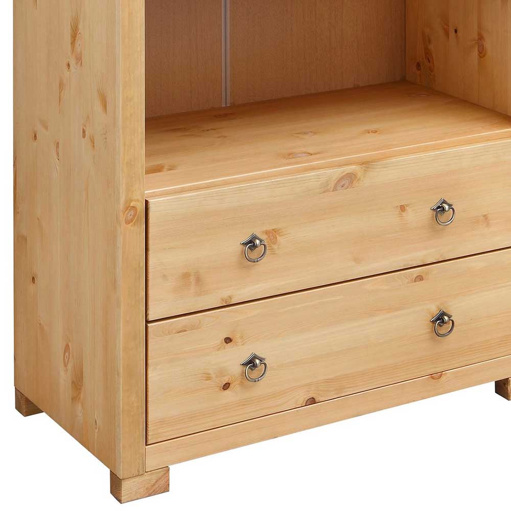 178cm hohes Kiefernholz Regal mit 4 Fächern - Vinidad