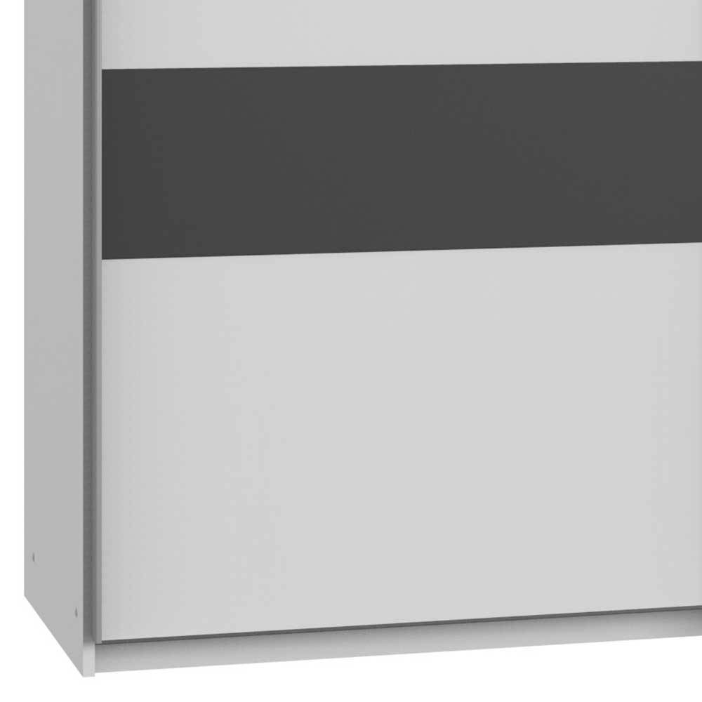 Schwebetürenschrank mit Metallgriffen - Malente