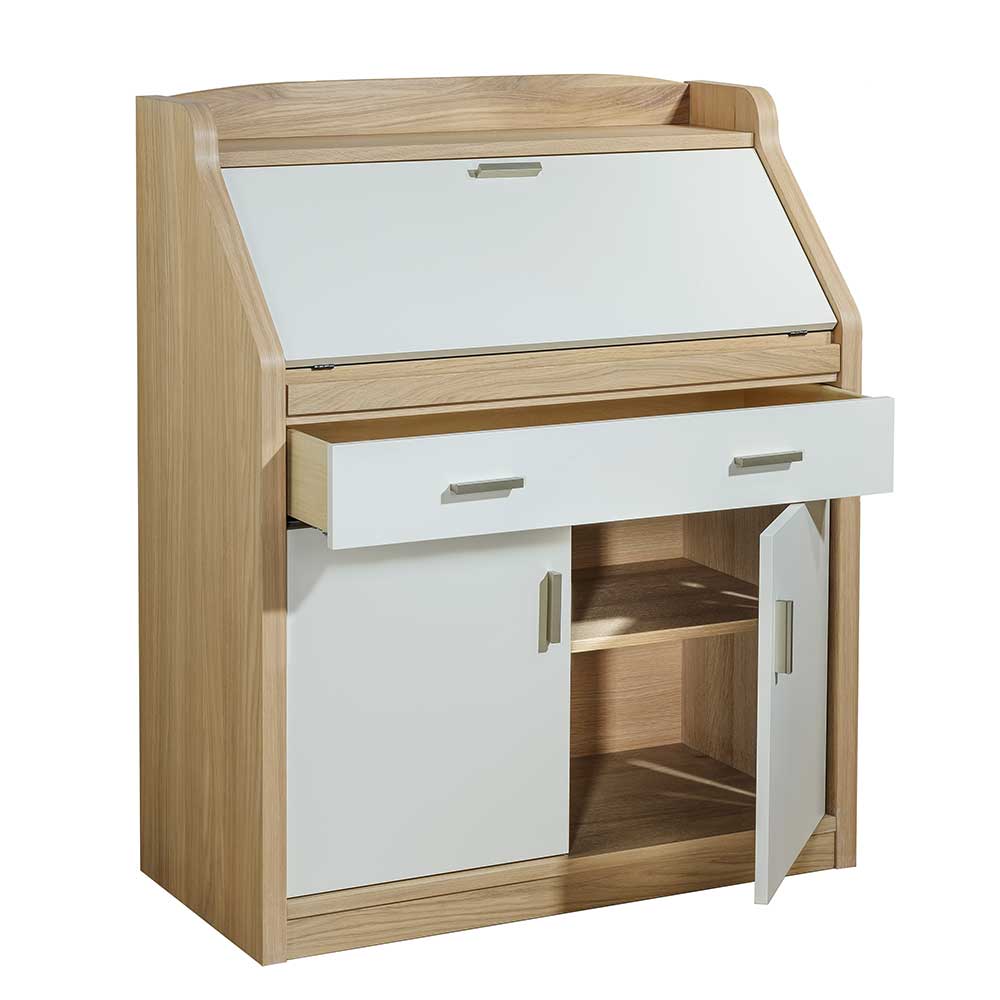 Moderner Sekretär in Creme & Eiche Bianco - Jamaica