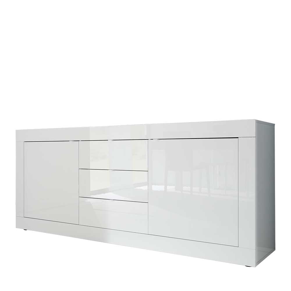 Sideboard Sogno in Hochglanz Weiß
