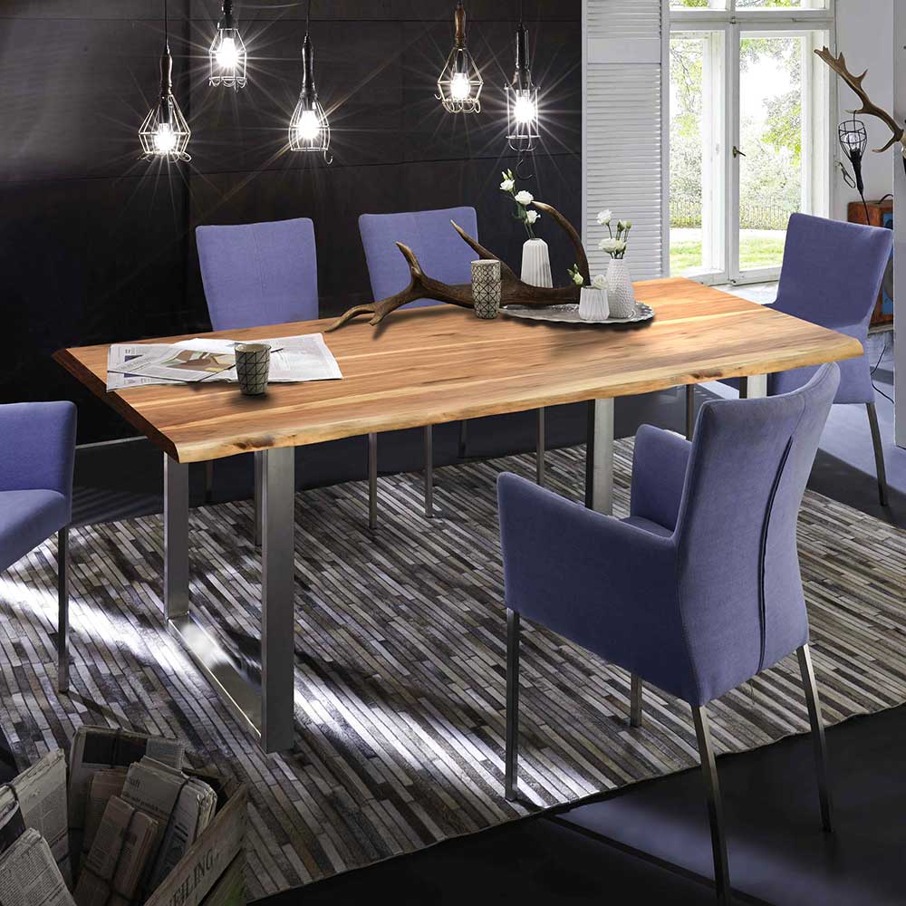 Loft Esstisch mit Akazie Naturkante - Calobra