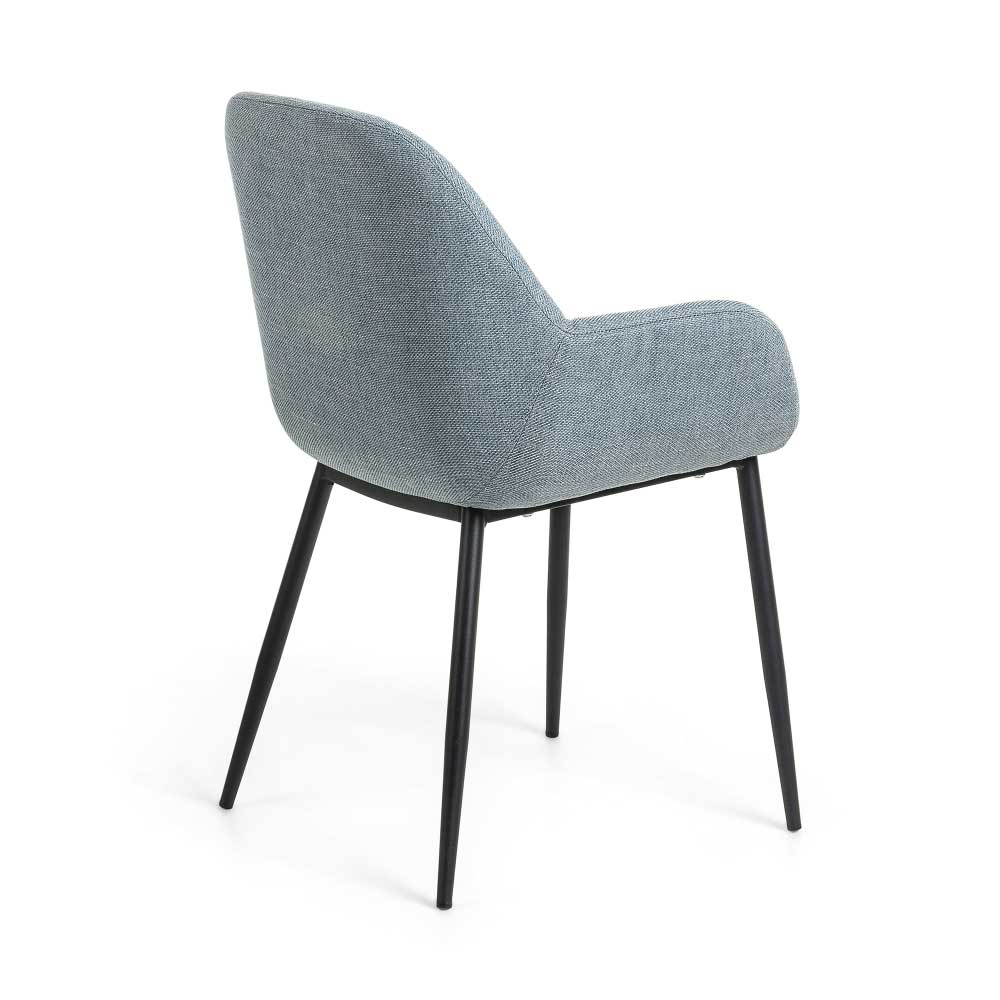 Blauer Esszimmer Sessel Retro - Amarello (4er Set)