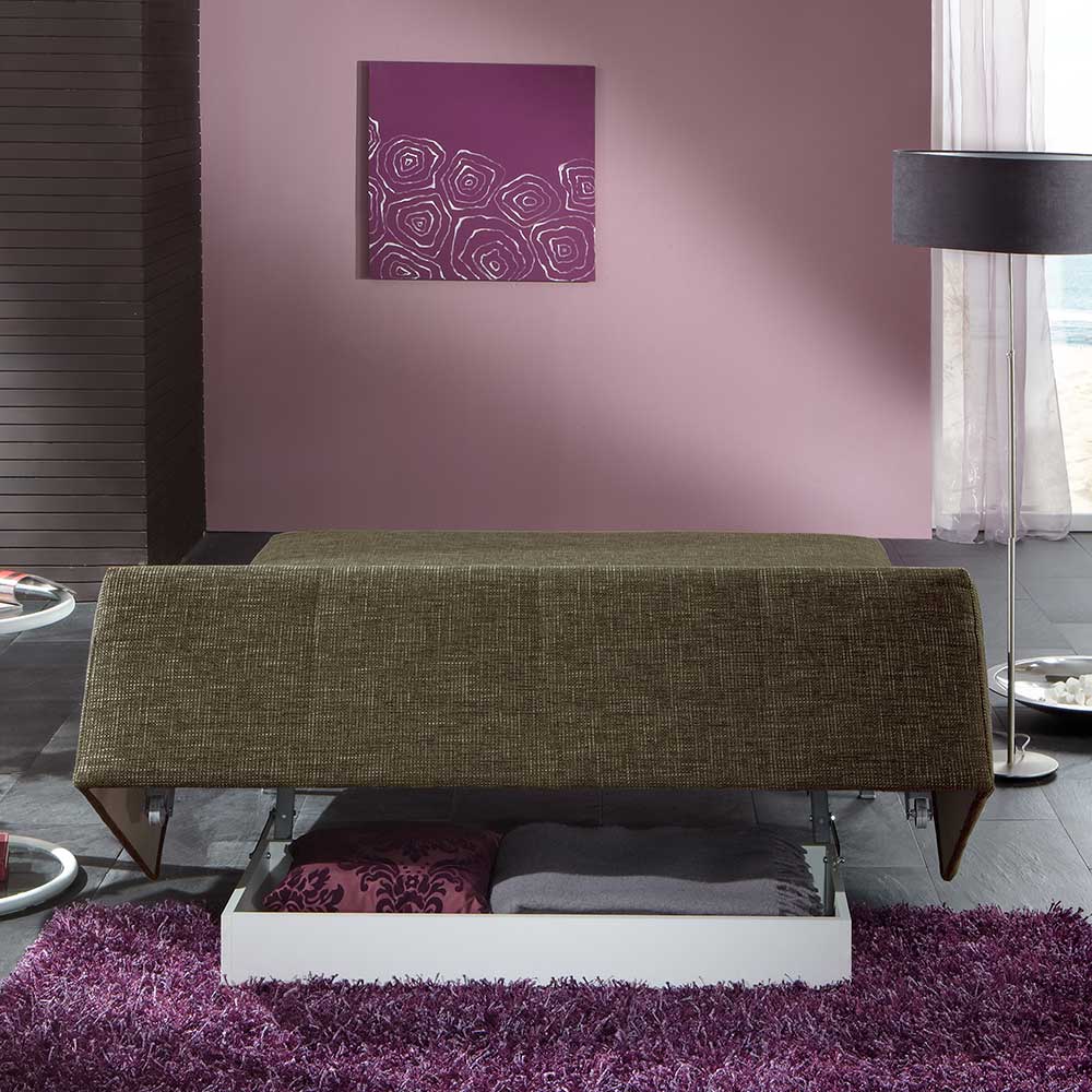 2er Wohnzimmercouch in Braun mit Bettfunktion - Dunya