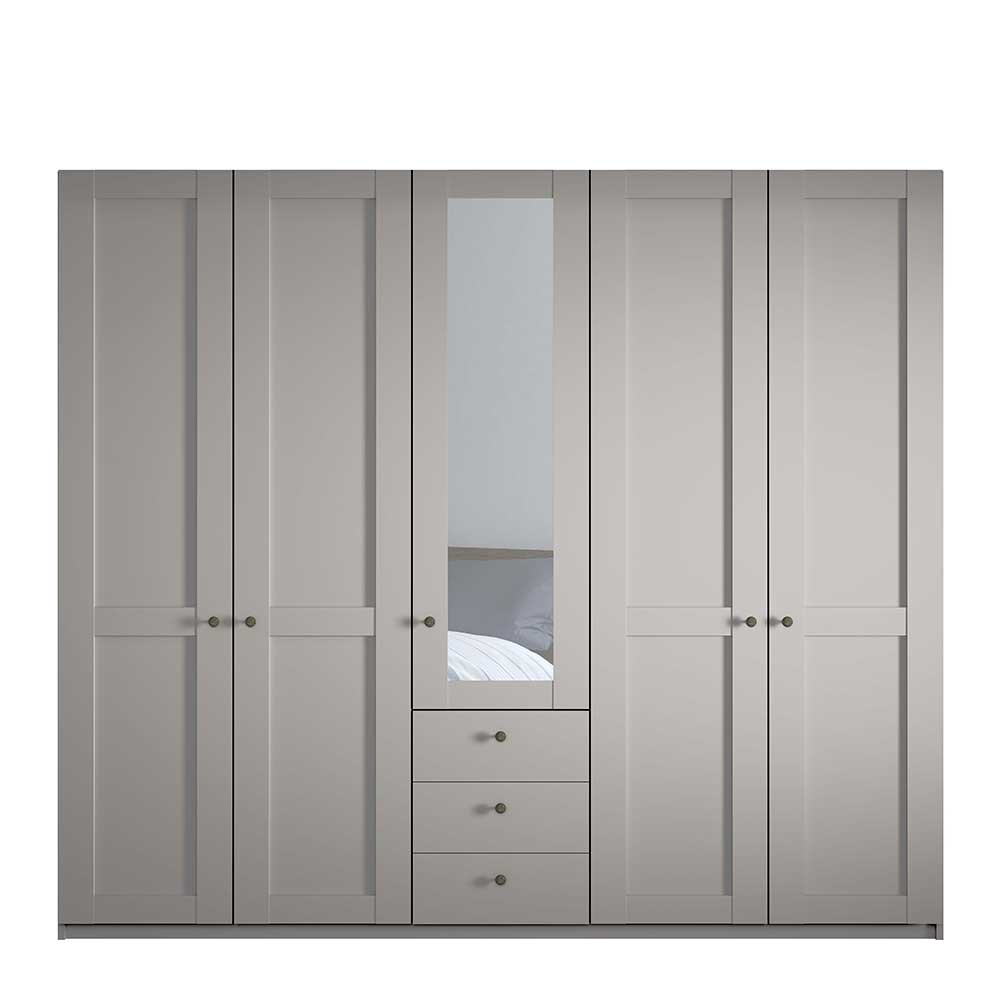 Hellgrauer Schlafzimmerschrank 5-türig - Ridonna I