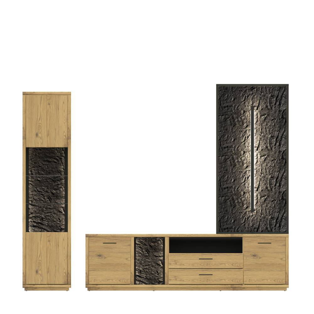 Design-Wohnwand-Set modern - Friburgo (dreiteilig)