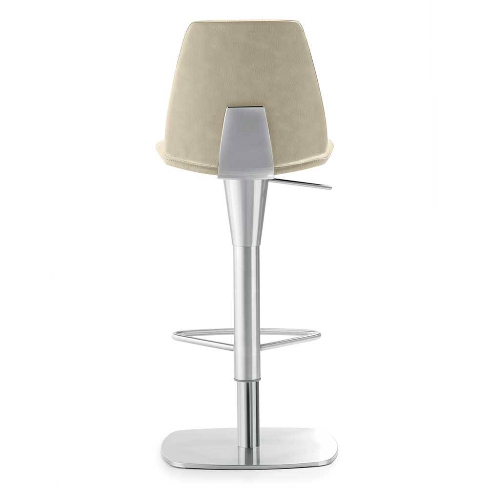 Barstuhl aus Microfaser Taupe - Jeffa