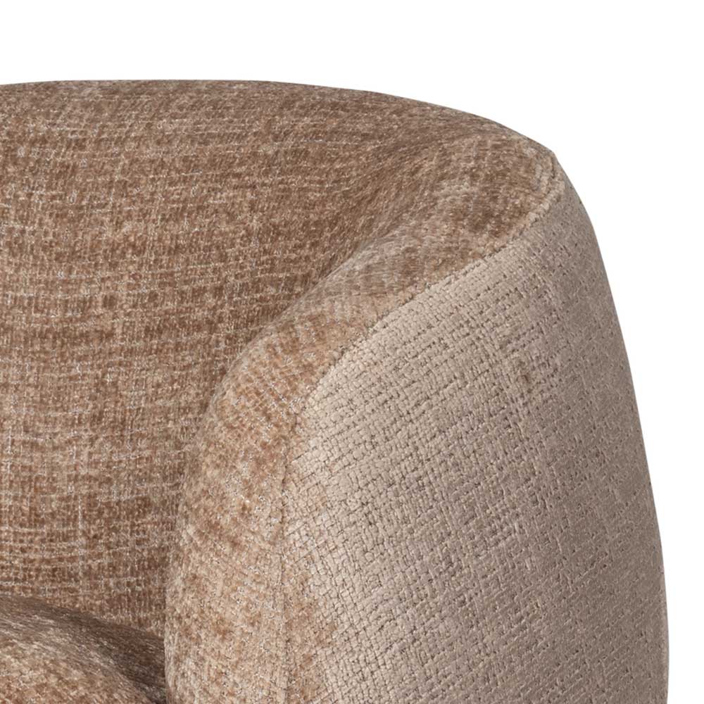 Chenille Drehsessel in Beige - Anvica