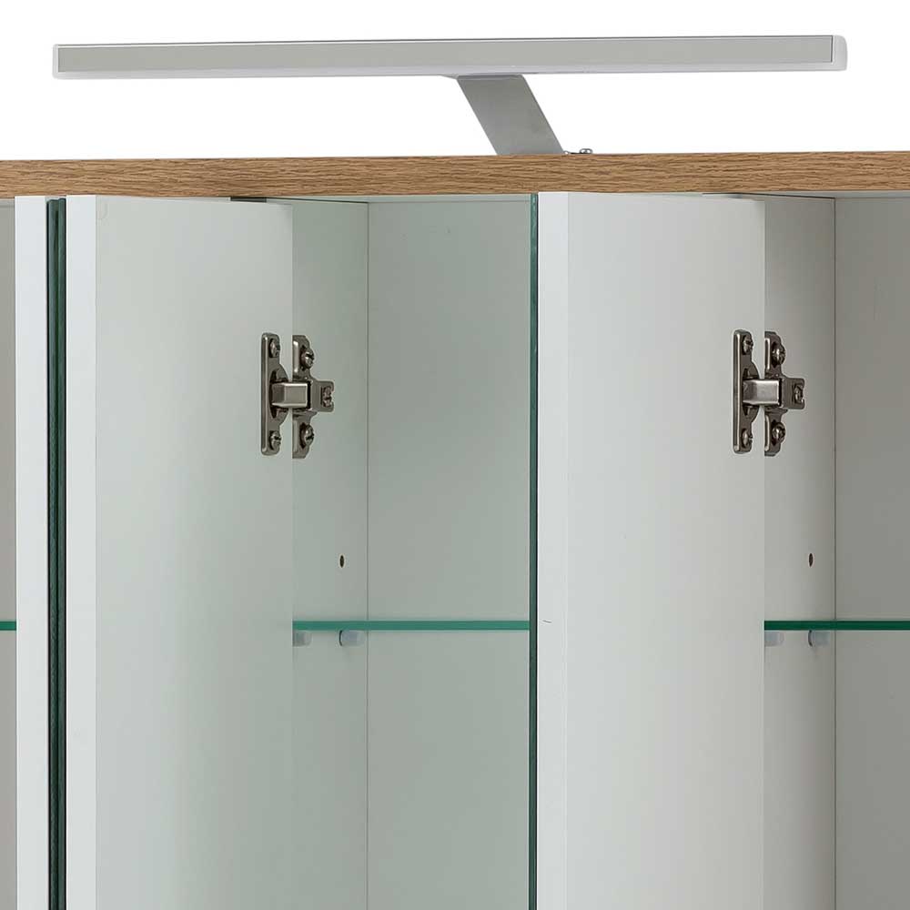 Holzoptik Spiegelschrank fürs Badezimmer - Nelorena