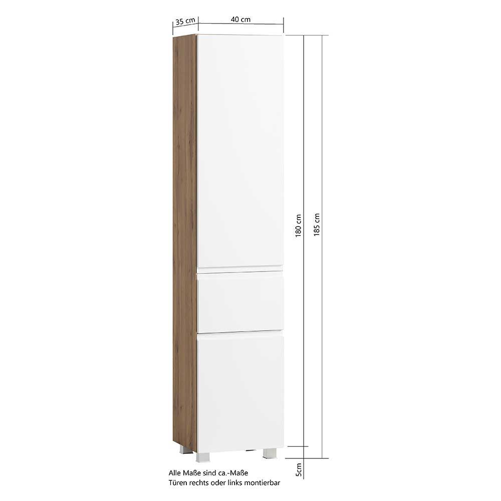 Waschplatz & Hochschrank als Set - Eight (dreiteilig)