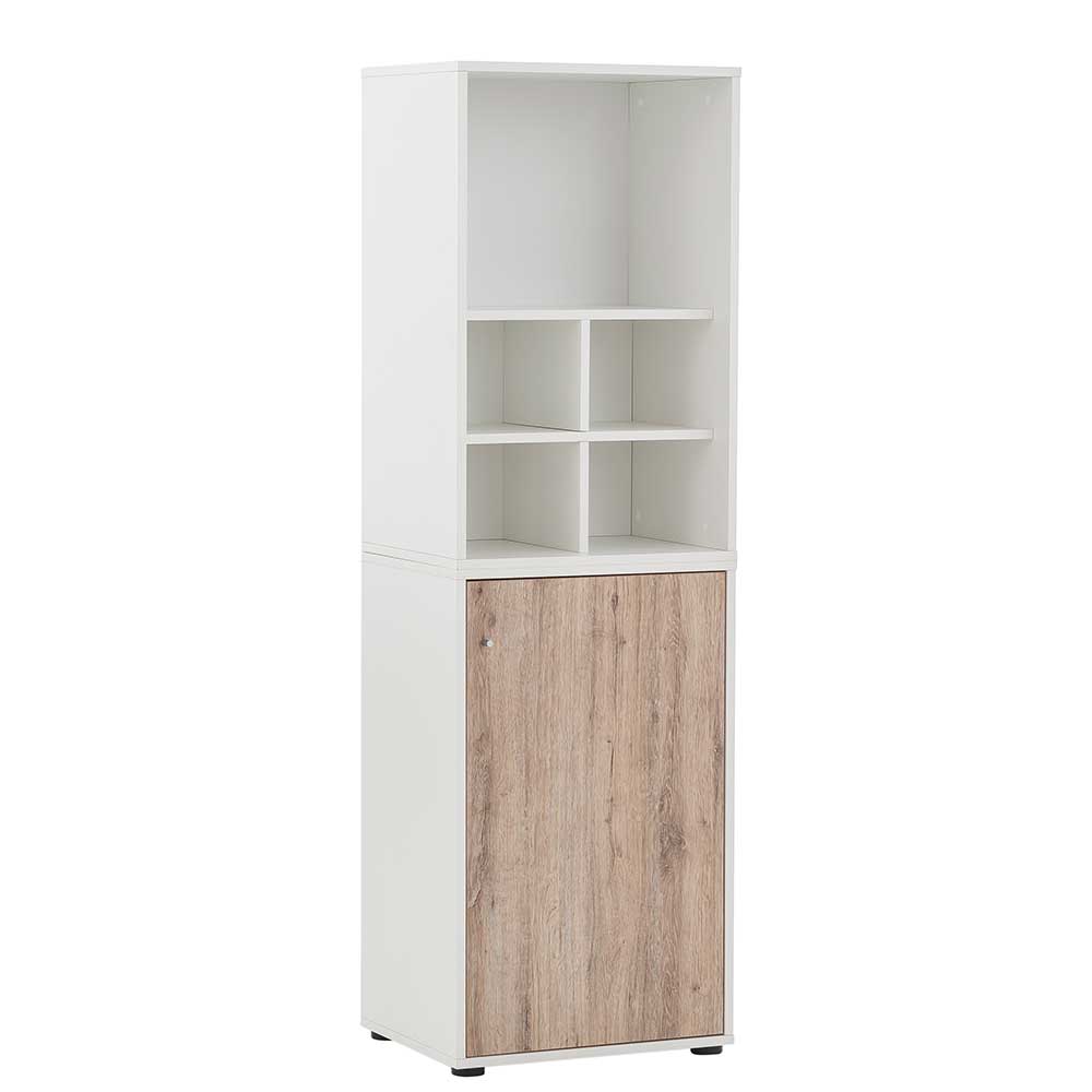 51x168x41 Büro Aktenregal Schrank zweifarbig - Laganzo