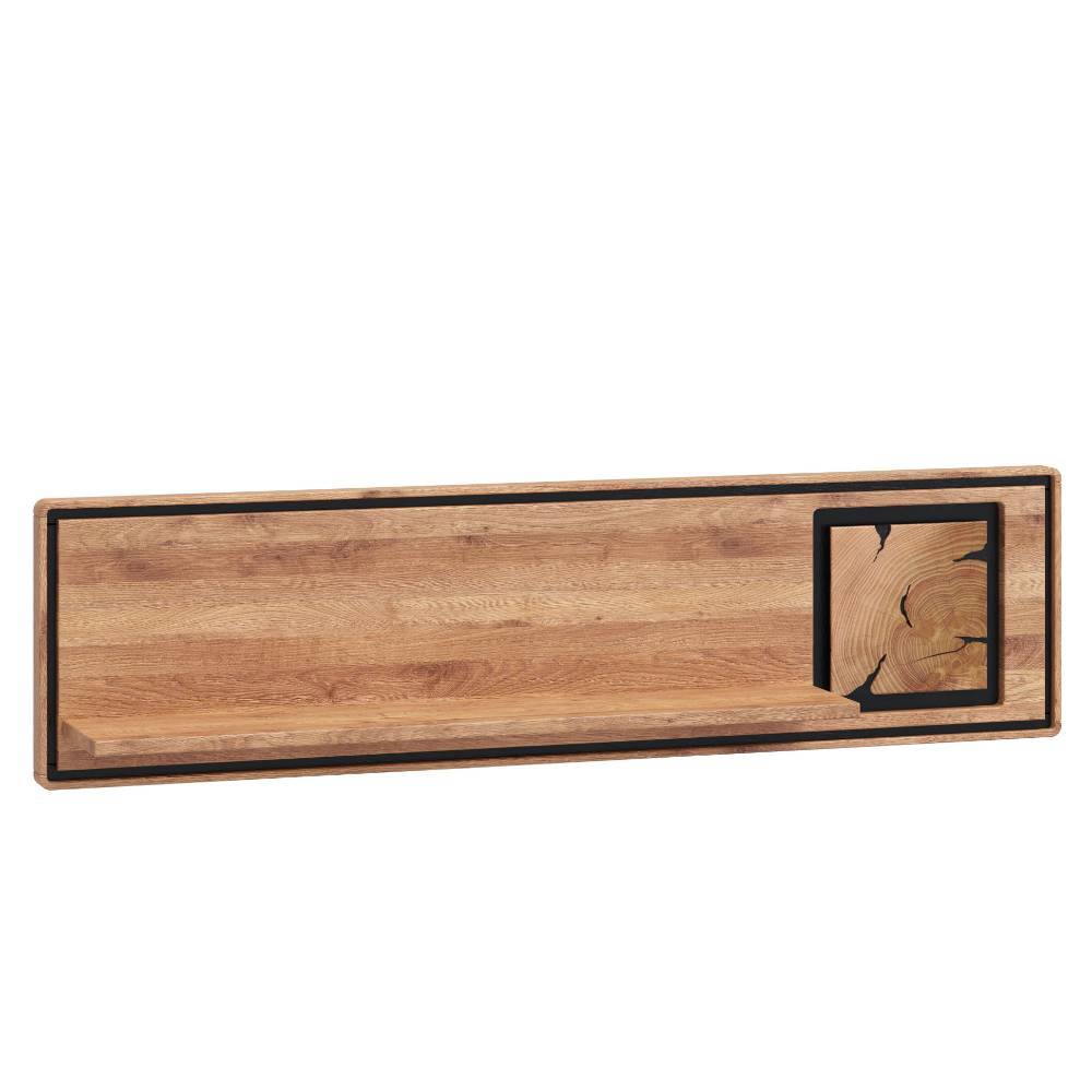 Wildeiche Wandboard mit Hirnholz Applikation - Shipper